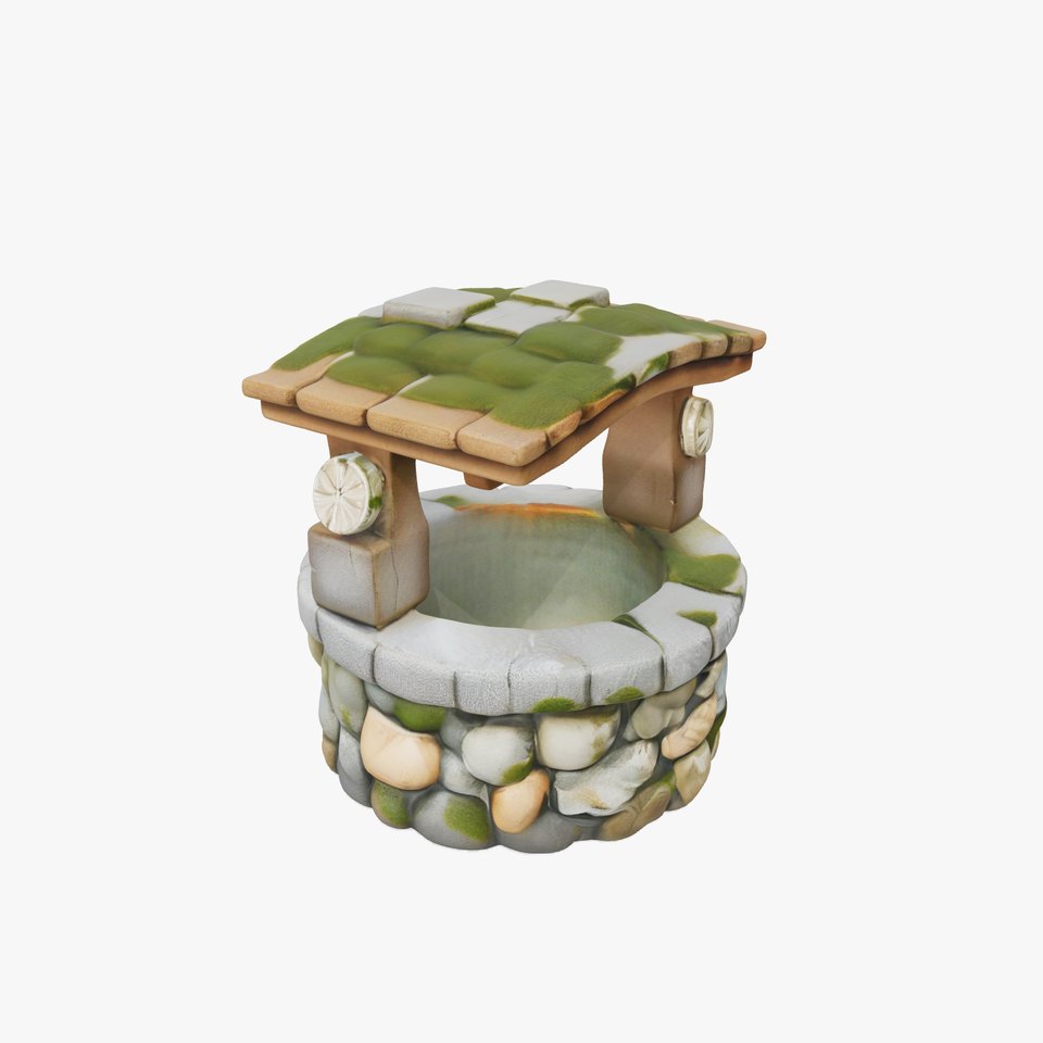 Stone MossCovered Well Model Pack